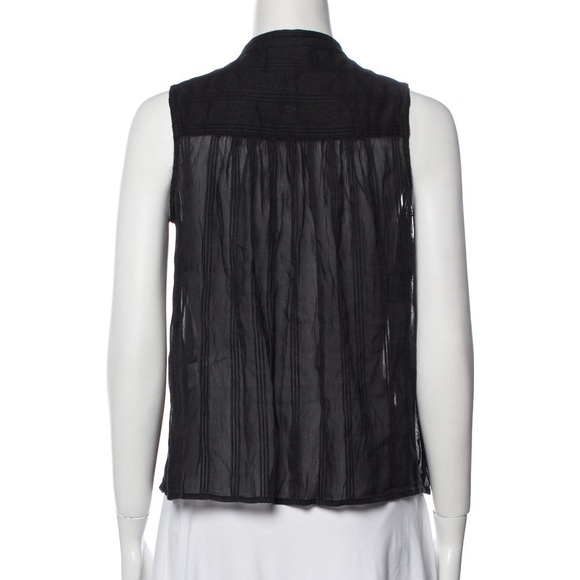 SEA NEW YORK sleeveless silk blend crinkle top - Picture 3 of 7